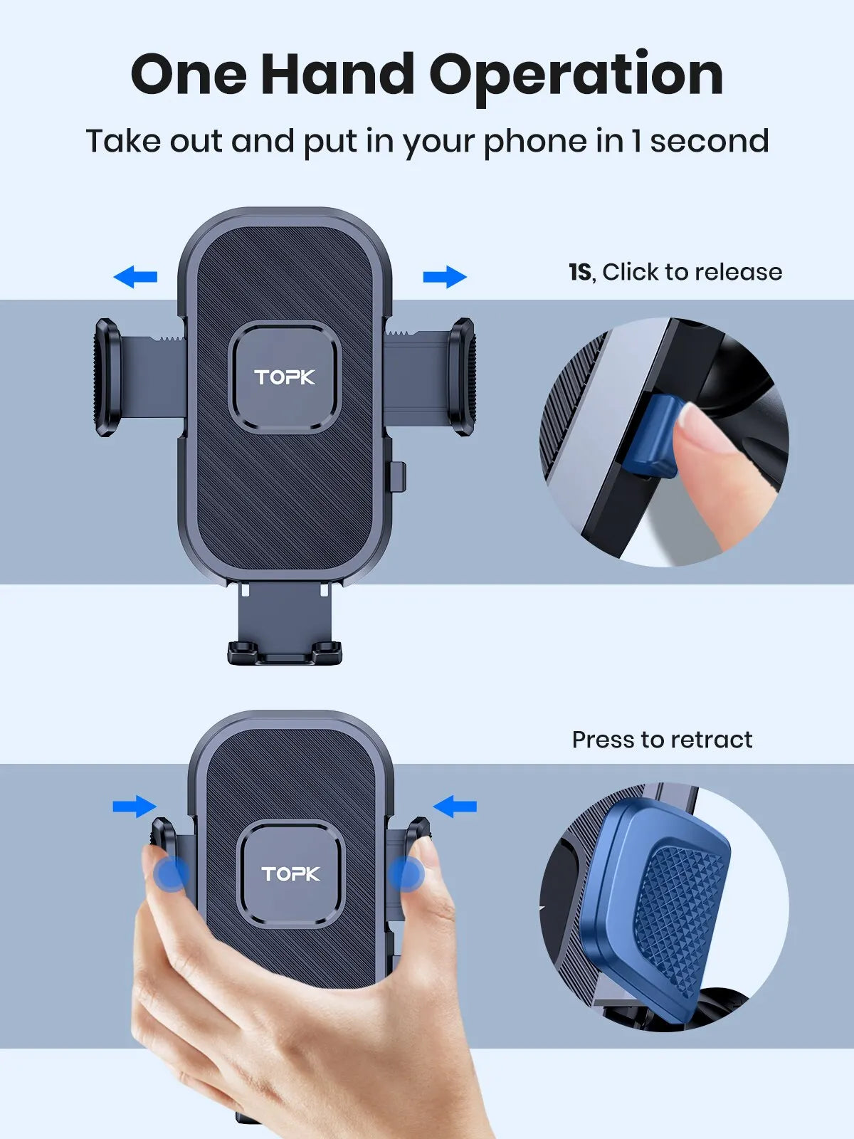 Cheasy-Buys Car Phone Holder Gravity Stand for iPhone Xiaomi Samsung Car Mobile Support for Dashboard Windshield Air Vent Phone Mount